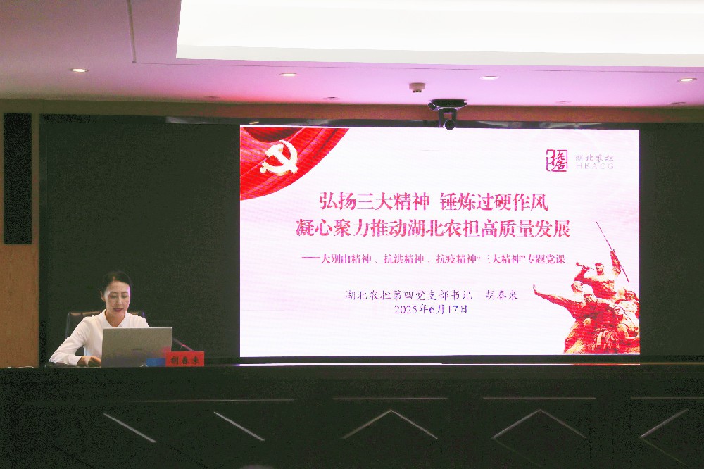 弘扬三大精神 锤炼过硬作风 激励担当作为——省农担公司开展联合支部主题党日